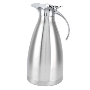vacuum insulation bottle, stainless steel thermal coffee carafe european style thermal insulation kettle double walled vacuum cold and hot water bottle with lid for kitchen home water coffee(1.5l)