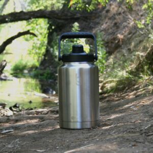 beGood Growler - One Gallon Vacuum Insulated Jug, Stainless Steel Insulated Beer Growler, 128 oz Insulated Water Bottle, Thermo Canteen (Stainless Steel)