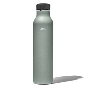 oxo strive 24oz insulated water bottle with standard lid - jade