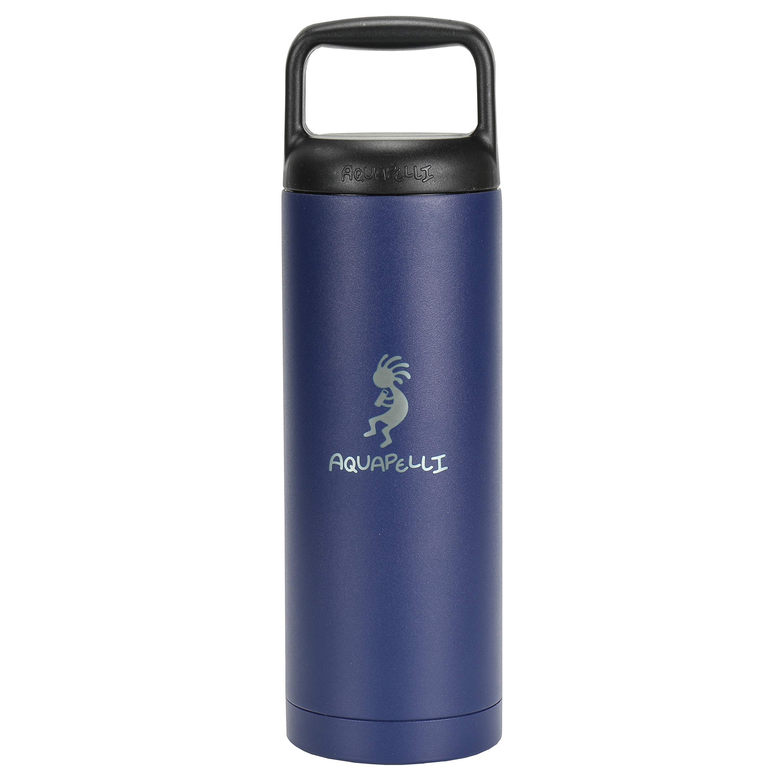 Aquapelli Vacuum Insulated Water Bottle, 18 ounces, Blueprint Blue