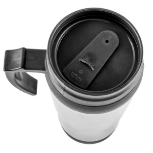 Kingman Stainless Steel Insulated Coffee Travel Mug with Snap Lid & Handle (1 Pack)