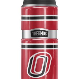 THERMOS University of Nebraska at Omaha OFFICIAL Jersey Stripes STAINLESS KING Stainless Steel Drink Bottle, Vacuum insulated & Double Wall, 24oz