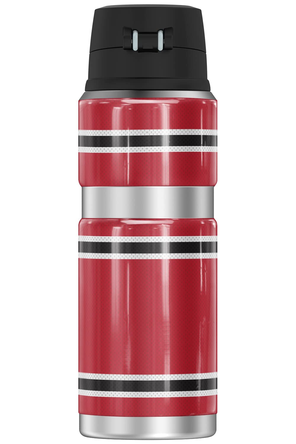 THERMOS University of Nebraska at Omaha OFFICIAL Jersey Stripes STAINLESS KING Stainless Steel Drink Bottle, Vacuum insulated & Double Wall, 24oz