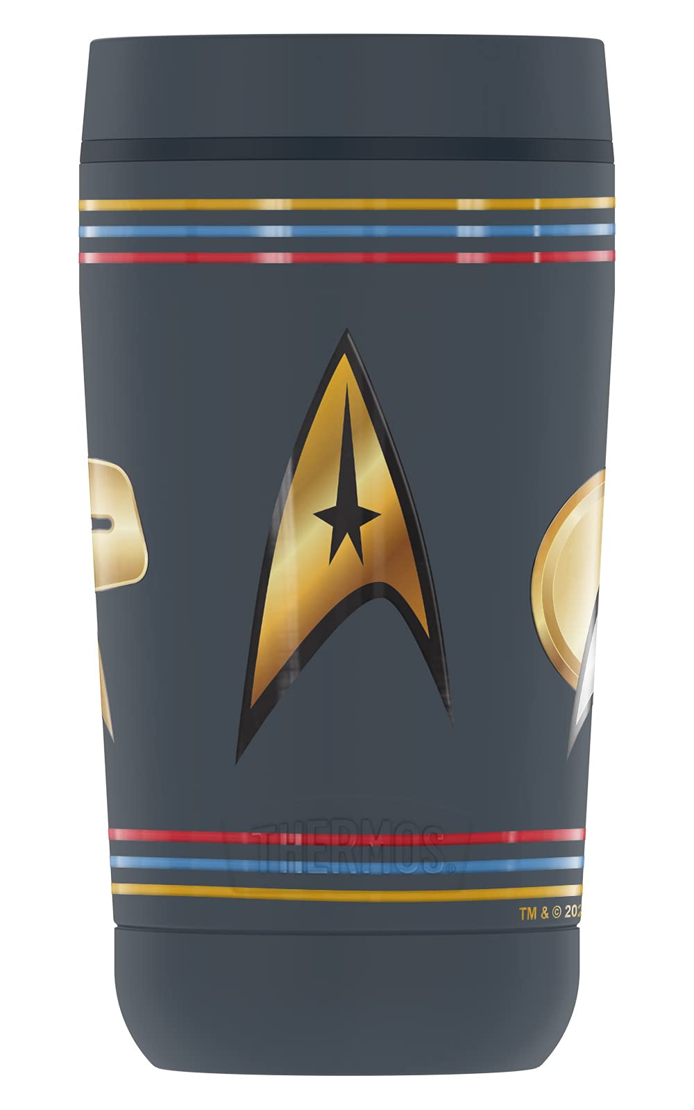 THERMOS Star Trek Delta Shields Through Time GUARDIAN COLLECTION Stainless Steel Travel Tumbler, Vacuum insulated & Double Wall, 12 oz.