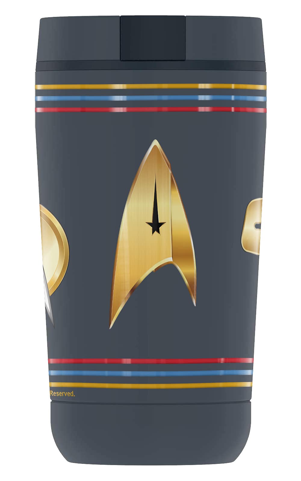 THERMOS Star Trek Delta Shields Through Time GUARDIAN COLLECTION Stainless Steel Travel Tumbler, Vacuum insulated & Double Wall, 12 oz.
