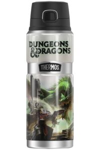 dungeons & dragons starter covers thermos stainless king stainless steel drink bottle, vacuum insulated & double wall, 24oz