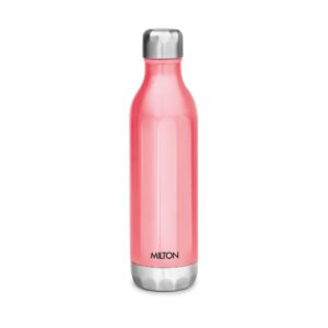 milton bliss 600 vacuum insulated thermosteel water bottle/flask | 18 oz | 540 ml | 24 hours hot & cold, 18/8 stainless steel, bpa free, food grade, leak-proof | pink