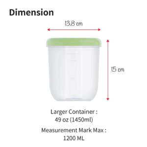 FOSA vacuum container, microwavable with lid 49oz, 2pcs set (vacuum unit not included)