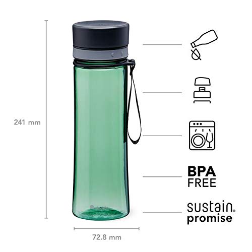 Aladdin Aveo Leakproof Leakproof Water Bottle 0.6L Basil Green – Wide Opening for Easy Fill - BPA-Free - Simple Modern Water Bottle - Stain and Smell Resistant - Dishwasher Safe