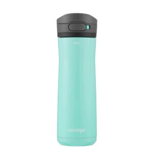 contigo jackson chill drinks bottle, large bpa-free stainless steel water bottle, 100% leakproof, keeps drinks cool for up to 24 hours; insulated bottle for sports, cycling, jogging, hiking, 590 ml