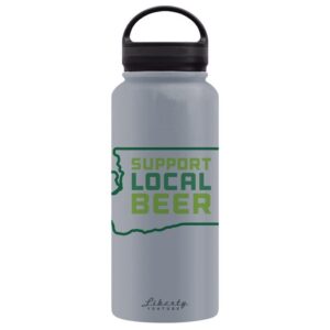 liberty bottleworks 9075230 32 oz support local beer multi color bpa free self-cleaning water bottle