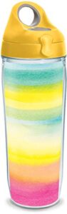 tervis yao cheng - summer crush made in usa double walled insulated tumbler travel cup keeps drinks cold & hot, 24oz water bottle, classic
