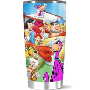 tumbler stainless steel insulated 20 oz the wine flintstones coffee tea hot cold iced water botter gifts for family and friends