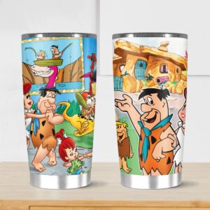 Tumbler Stainless Steel Insulated 20 oz the Wine flintstones Coffee Tea Hot Cold Iced Water Botter Gifts for Family and Friends