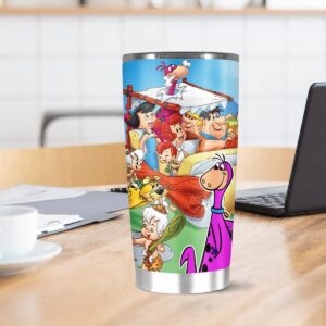 Tumbler Stainless Steel Insulated 20 oz the Wine flintstones Coffee Tea Hot Cold Iced Water Botter Gifts for Family and Friends