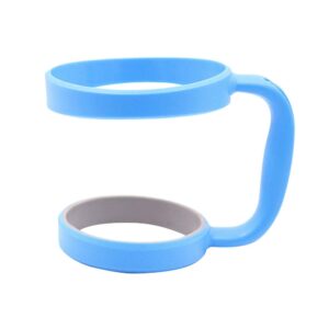 30oz tumbler handle anti-slip travel mug grip adjustable cup holder mug handle fit for 20oz to 40oz (sky-blue)
