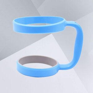 30oz Tumbler Handle Anti-Slip Travel Mug Grip Adjustable Cup Holder Mug Handle Fit for 20Oz to 40Oz (Sky-blue)