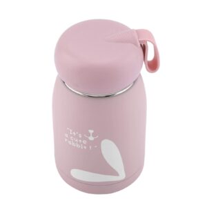 mini water bottle bottle, stainless steel cup vacuum cup, for travel for picnic(pink)