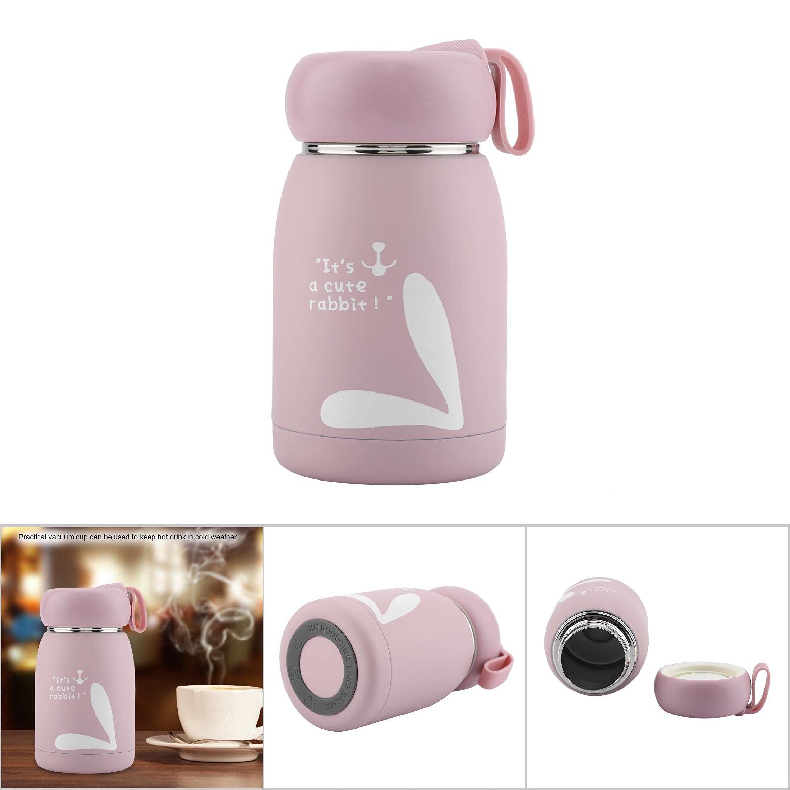 Mini Water Bottle Bottle, Stainless Steel Cup Vacuum Cup, for Travel for Picnic(pink)