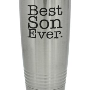 ThisWear Gift For Best Son Ever 20oz. Stainless Steel Insulated Travel Mug With Lid Silver