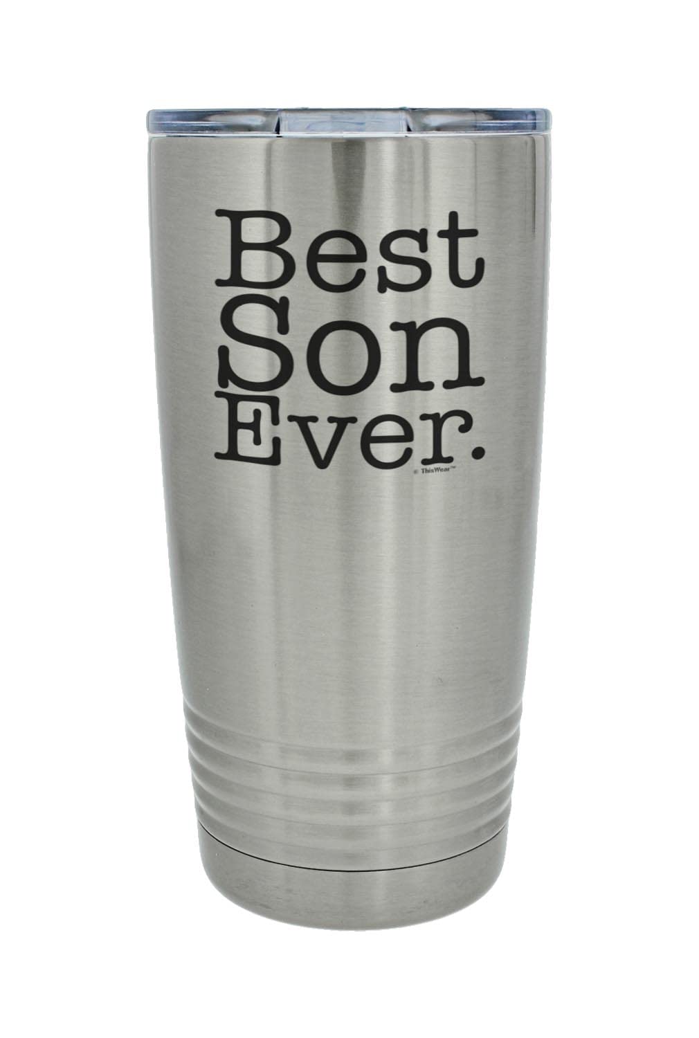 ThisWear Gift For Best Son Ever 20oz. Stainless Steel Insulated Travel Mug With Lid Silver