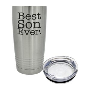 ThisWear Gift For Best Son Ever 20oz. Stainless Steel Insulated Travel Mug With Lid Silver