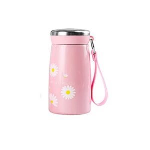 daisy fresh creative water cup, portable thermos cup (pink)