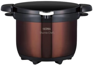 thermos kbg-3000 cbw vacuum insulated cooker, shuttle chef, 7.1 gal (3.0 l), clear brown