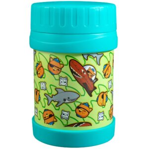 octonauts stainless steel insulated lunch 13 oz jar for kids – large leak-proof storage container for hot & cold food, soups, liquids - bpa free - fits most lunch boxes and bags - teal