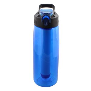 SDS Water Filter Bottle - Blue Filtering Water Bottle Filter Travel Accessory for Safe Drinking Camping Water Purifier