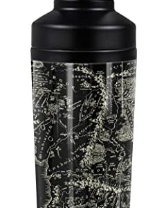 Lord Of The Rings - Logo OFFICIAL Map Of Me 18 oz Insulated Water Bottle, Leak Resistant, Vacuum Insulated Stainless Steel with 2-in-1 Loop Cap