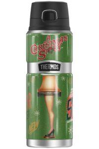 a christmas story leg lamp thermos stainless king stainless steel drink bottle, vacuum insulated & double wall, 24oz