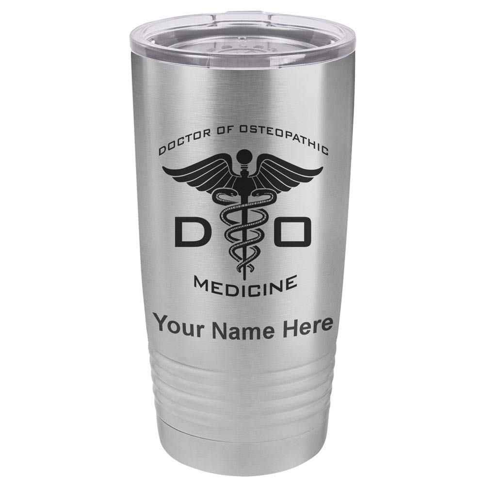 LaserGram 20oz Vacuum Insulated Tumbler Mug, DO Doctor of Osteopathic Medicine, Personalized Engraving Included (Stainless Steel)