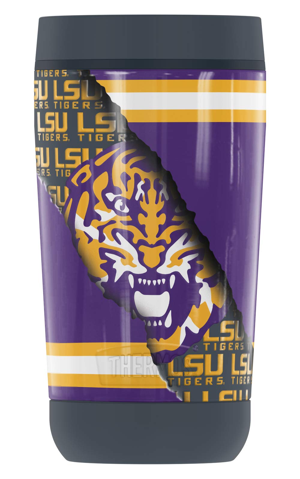 THERMOS LSU Tigers, Torn Tiger GUARDIAN COLLECTION Stainless Steel Travel Tumbler, Vacuum insulated & Double Wall, 12oz