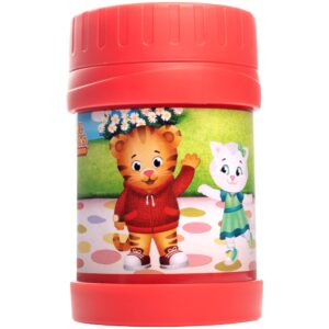 daniel tiger stainless steel 13oz insulated lunch jar for kids, large leak-proof storage container keeps food, soups, liquids hot or cold for hours-back to school thermos fits inside lunchboxes & bags