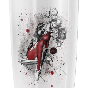 Logovision Harley Quinn Sketch Stainless Steel Tumbler 20 oz Coffee Travel Mug/Cup, Vacuum Insulated & Double Wall with Leakproof Sliding Lid | Great for Hot Drinks and Cold Beverages