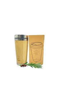 greenlively organic bamboo stainless steel bottle detachable tea filter eco friendly-vegan-organic-leak proof-non slip lid- travel thermos-insulated thermos-bpa free and phalate free-15.2 oz