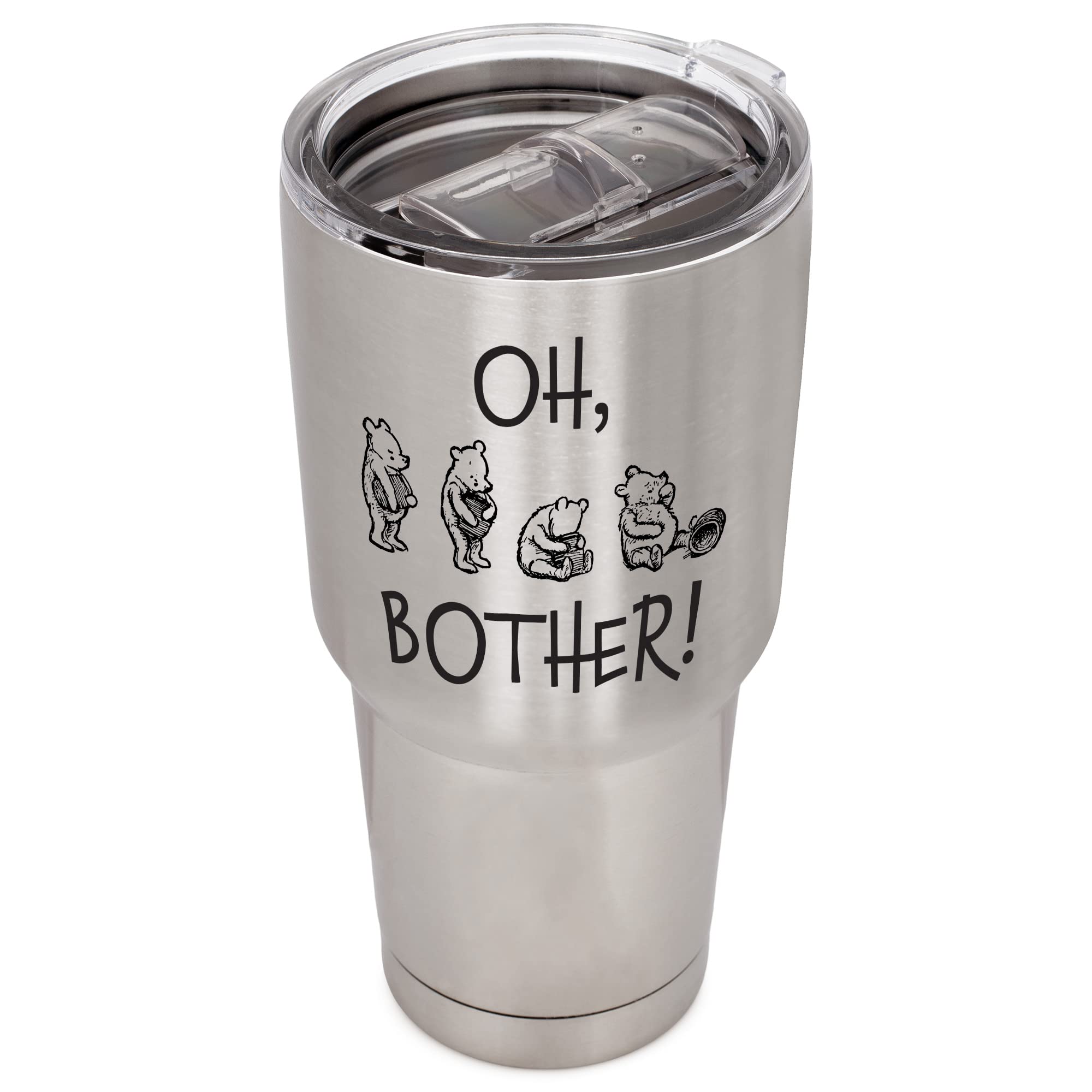 Elanze Designs Oh Bother Winnie-the-Pooh 30 Ounce Stainless Steel Travel Tumbler