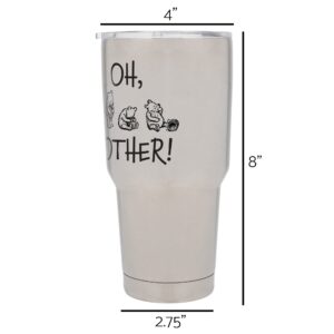 Elanze Designs Oh Bother Winnie-the-Pooh 30 Ounce Stainless Steel Travel Tumbler