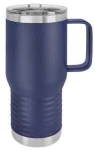 polar camel 20 oz. vacuum insulated travel mug with slider lid (navy blue)