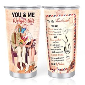jucham father's day gifts for husband, 20oz stainless steel vacuum insulated tumbler travel coffee mug - birthday day gifts, christmas gifts, valentine's day for men - dishwasher safe