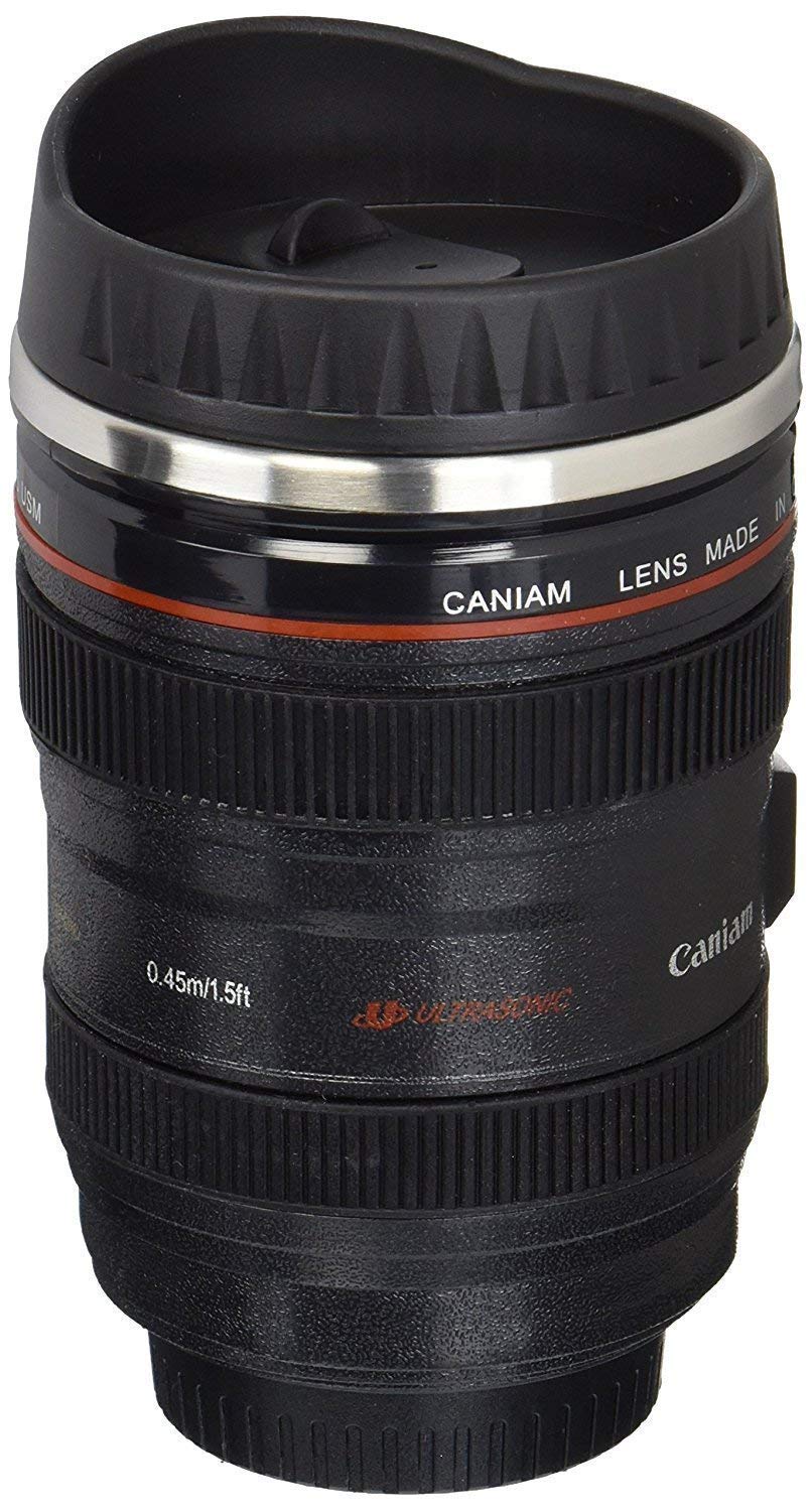 Caniam Camera Lens Coffee Cup, Travel Mug - Camera Eos 24-105Mm Model Stainless 400Ml Thermos