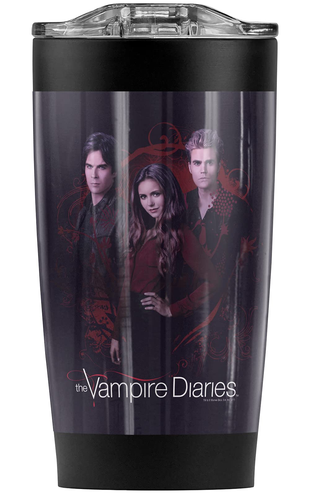 Logovision Vampire Diaries Company of Three Stainless Steel Tumbler 20 oz Coffee Travel Mug/Cup, Vacuum Insulated & Double Wall with Leakproof Sliding Lid | Great for Hot Drinks and Cold Beverages
