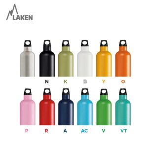 Laken Thermo Futura Vacuum Insulated Stainless Steel Water Bottle Narrow Mouth, 17 Ounce, Plain/Silver
