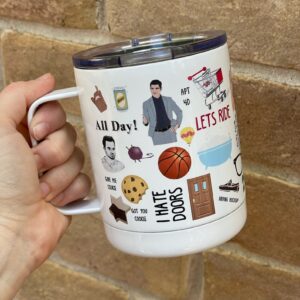 Funny Collage Travel Tumbler Coffee Mug/new girl merch/funny gift for him/ 10oz stainless steel mug/gifts for women