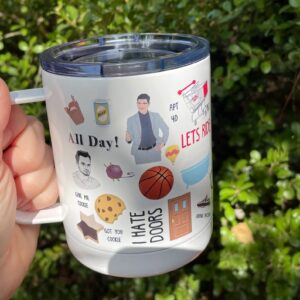 Funny Collage Travel Tumbler Coffee Mug/new girl merch/funny gift for him/ 10oz stainless steel mug/gifts for women