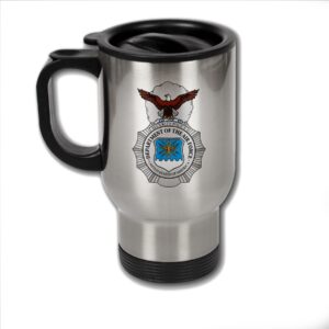 expressitbest stainless steel coffee mug with u.s. air force security forces (afsc) badge