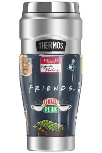 thermos friends the one stainless king stainless steel travel tumbler, vacuum insulated & double wall, 16oz