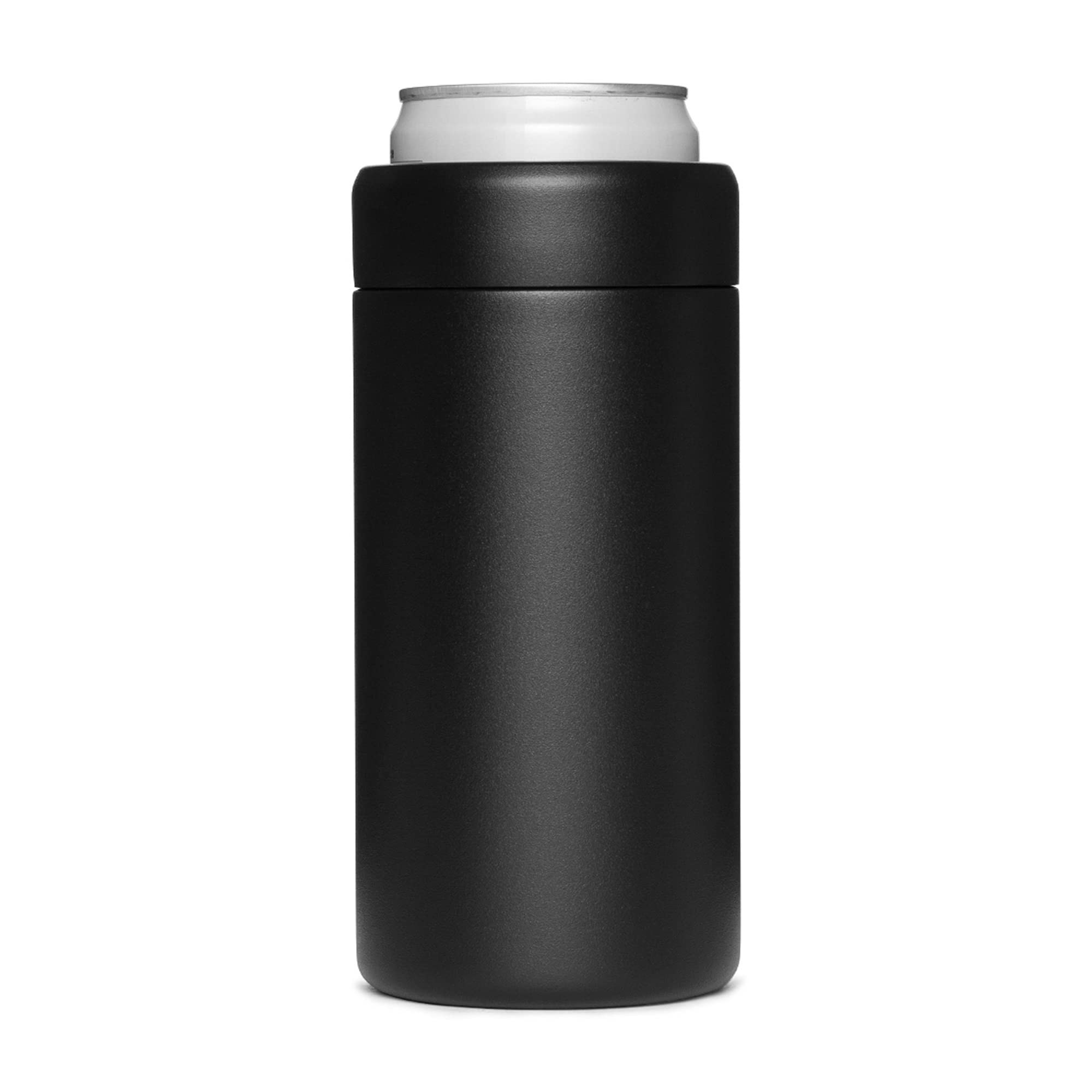 MiiR, Slim Can and Seltzer Chiller, Insulated Stainless Steel Construction, Black, 12 oz