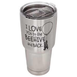 elanze designs love you to beehive winnie-the-pooh 30 ounce stainless steel travel tumbler